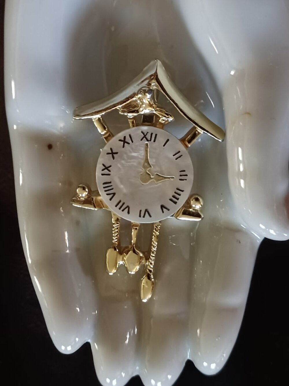 Clock Brooch
